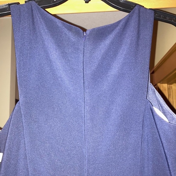 Xscape Floral Jewel Neck Fit and Flare Gown - Picture 5 of 8